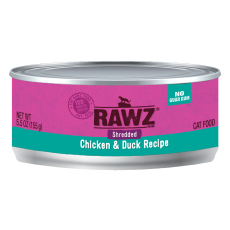 Rawz Shredded Chicken & Duck Cat Food 雞肉及鴨魚肉絲貓罐頭 155g X24